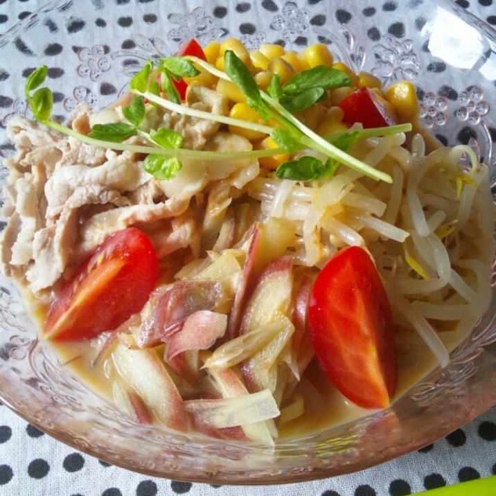 マルちゃん正麺で☆冷し豆乳味噌ラーメン